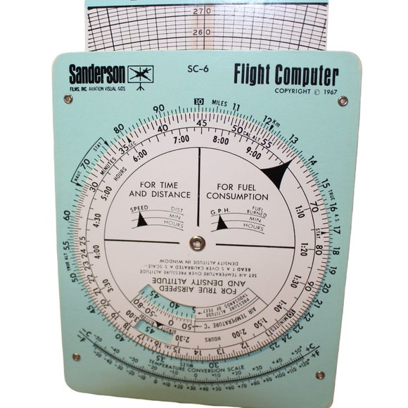 Vintage Sanderson SC-6 Flight Computer 1967 Aviation Plotter - Picture 5 of 9